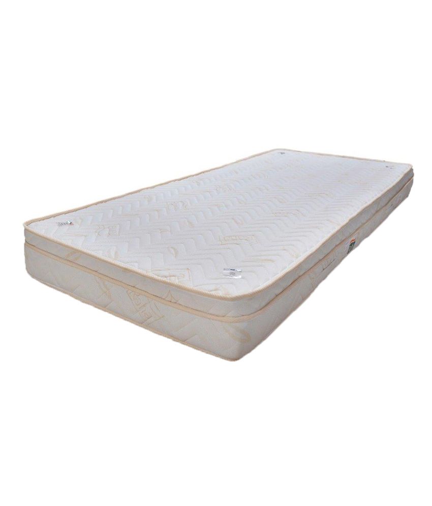 Raha Queen Size Poly Cotton Soft Pocketed Spring Mattress (75x60x8