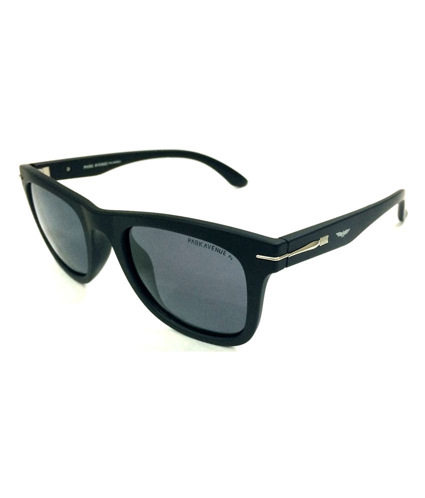 Park Avenue Black Square Wayfarer Men's Sunglasses - Buy