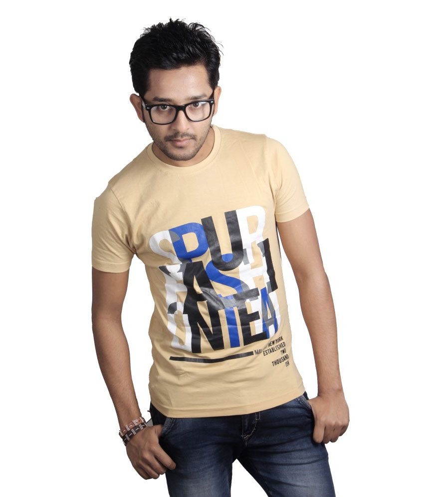 beige cotton t shirt