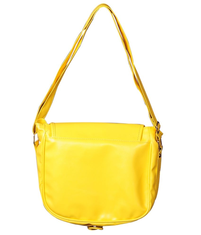 Stylefield Leather Look Yellow Sling Bag Buy Stylefield Leather Look Yellow Sling Bag Online