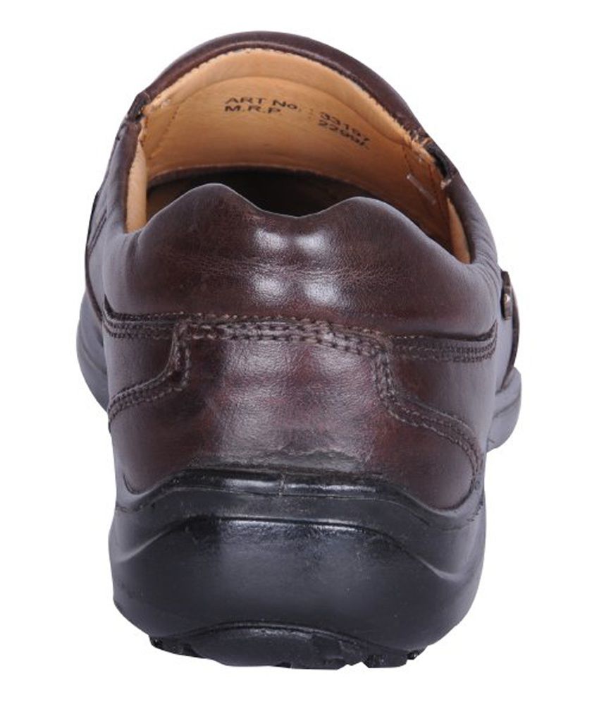 Allen Cooper Brown Leather Formal Shoes Price in India- Buy Allen ...