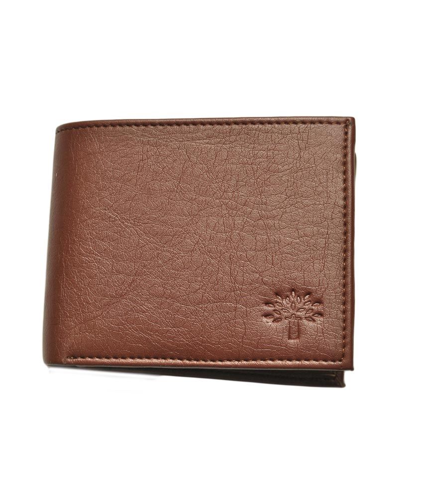 67 OFF on Woodland Formal Mens Leatherite Bifold Wallet In Brown