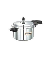 N-Dura Silver Aluminium Pressure Cooker 3 Litre Induction Base