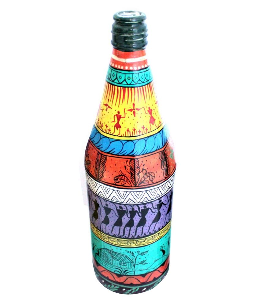 Pcock Painted Glass Water Bottle Buy Online at Best Price in India