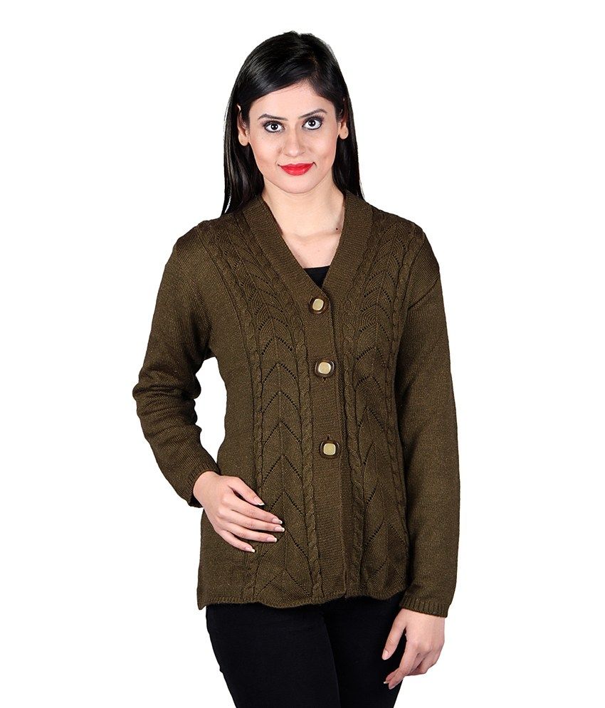 Buy Sellsy Green Woollen Buttoned Cardigans Online at Best Prices in ...