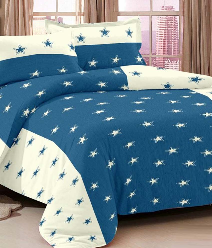 Ahmedabad Cotton Floral Double Bed Sheet With 2 Pillow Covers Buy