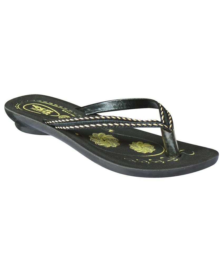 fancy black slippers