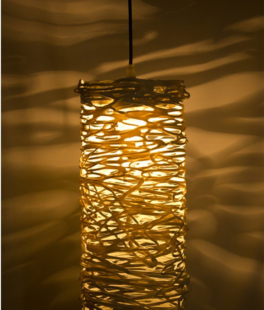 White Collar Arts Gobo Series Recycled Plastic Handmade Drum Pendant