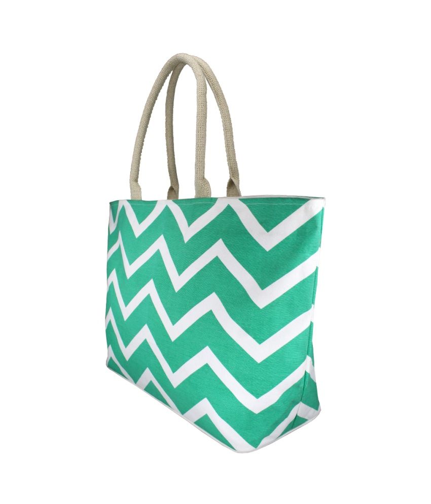 YOLO Green Canvas Cloth Beach Bag Buy YOLO Green Canvas Cloth Beach