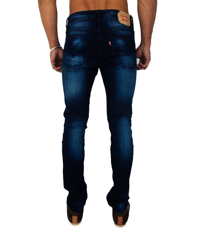 dark blue faded jeans mens