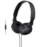 Sony MDR-ZX110AP Zx Series Extra Bass Smartphone Headset With Mic - Black With Mic
