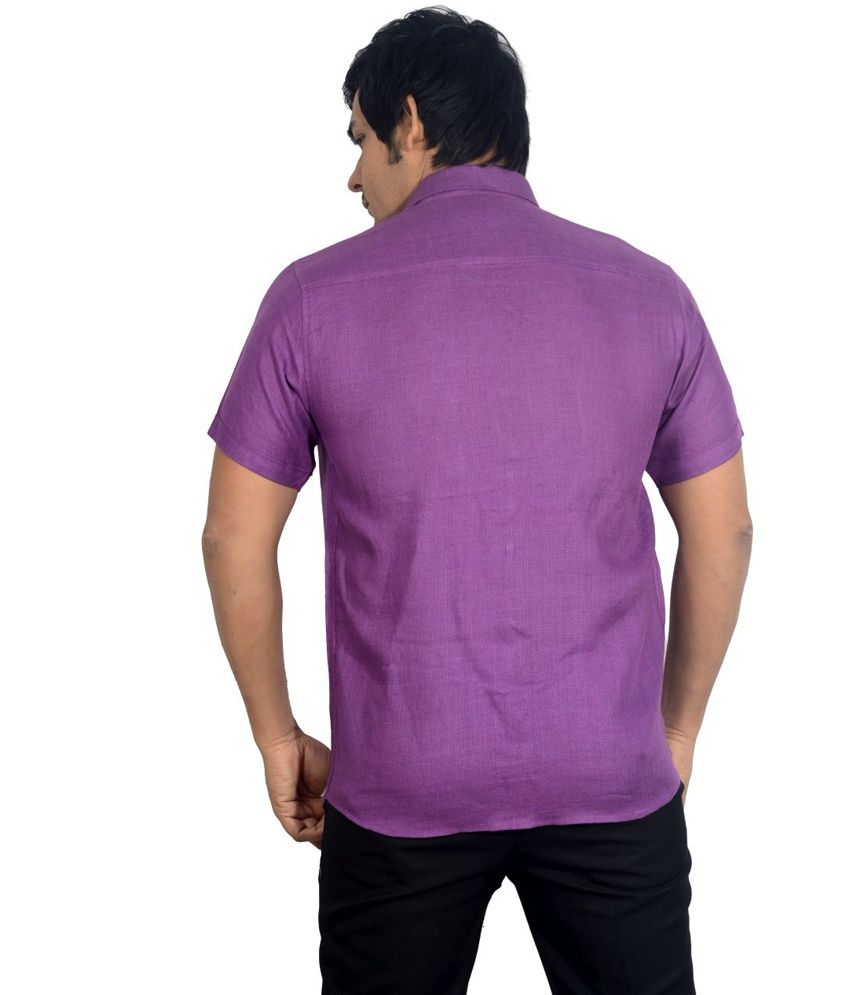 mens purple linen shirt