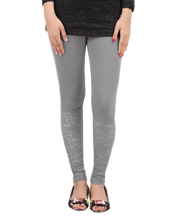 Download Hbhwear Womens Lace Leggings Grey Melange Price in India ...