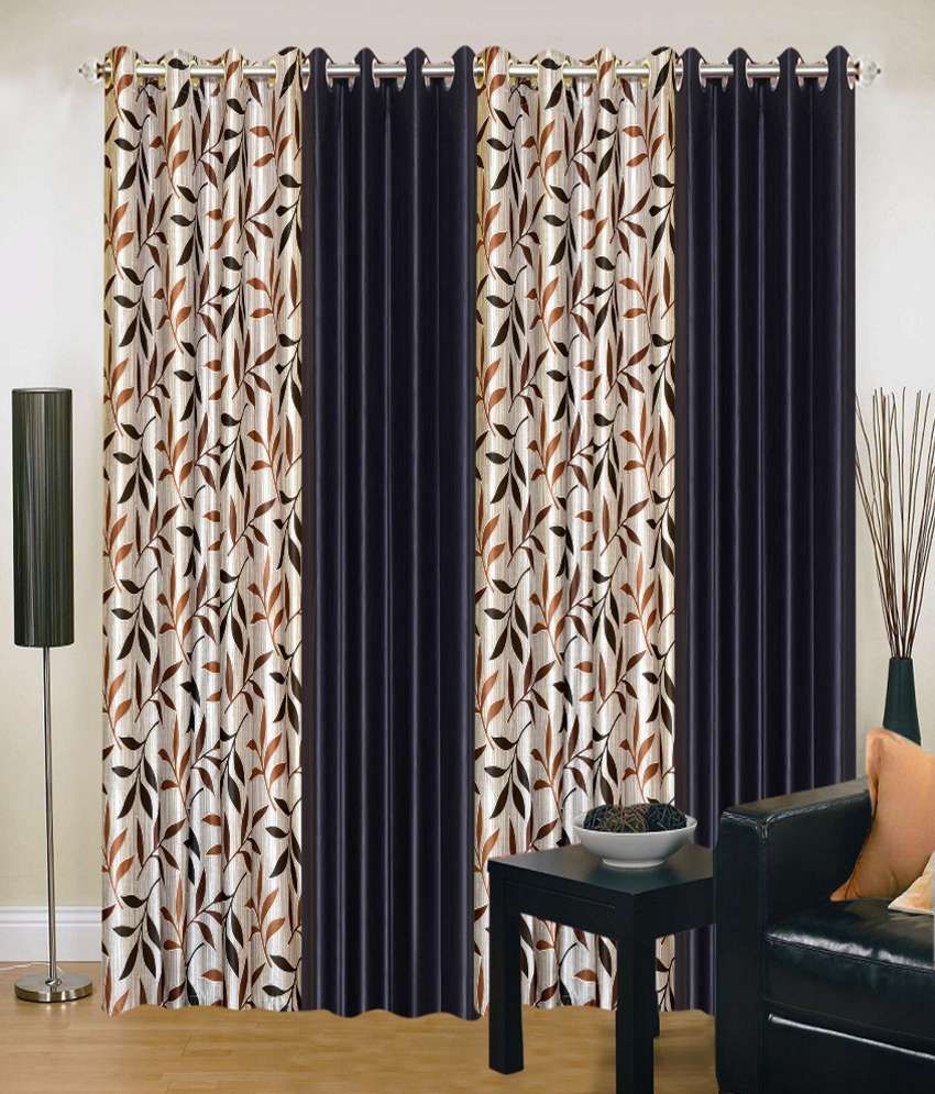 Iws Black Brown Natural Polyester Window Curtain Buy Iws Black