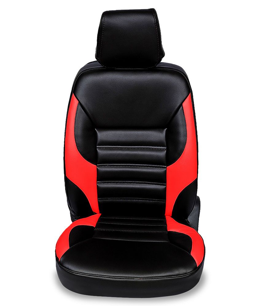 Gadikart Black Red Seat Cover For Hyundai Old Santro Xing