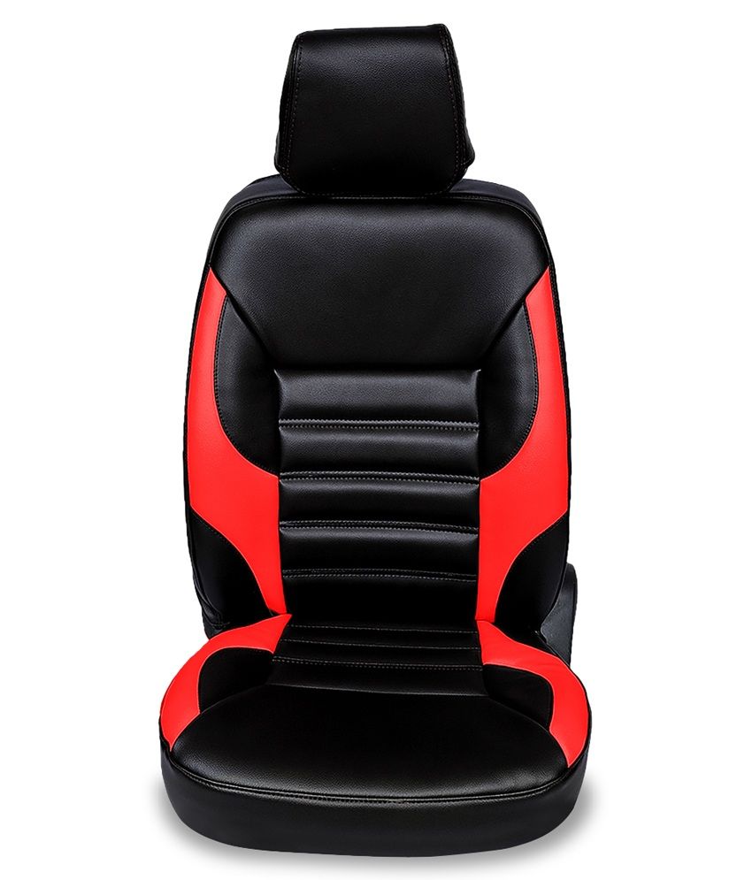 Gadikart Black Red Seat Cover For Hyundai Old Santro Xing