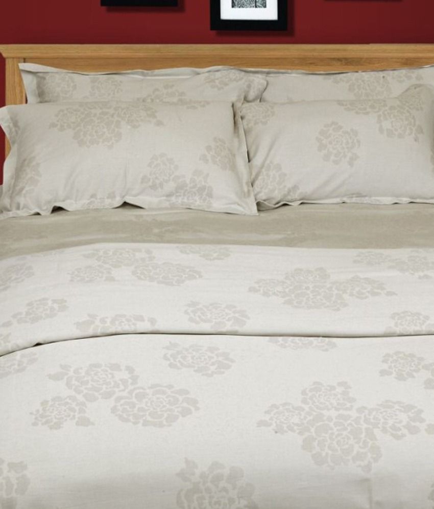 Just Linen Uber Rare Cotton Damask Self Design Beige And Brown Jumbo