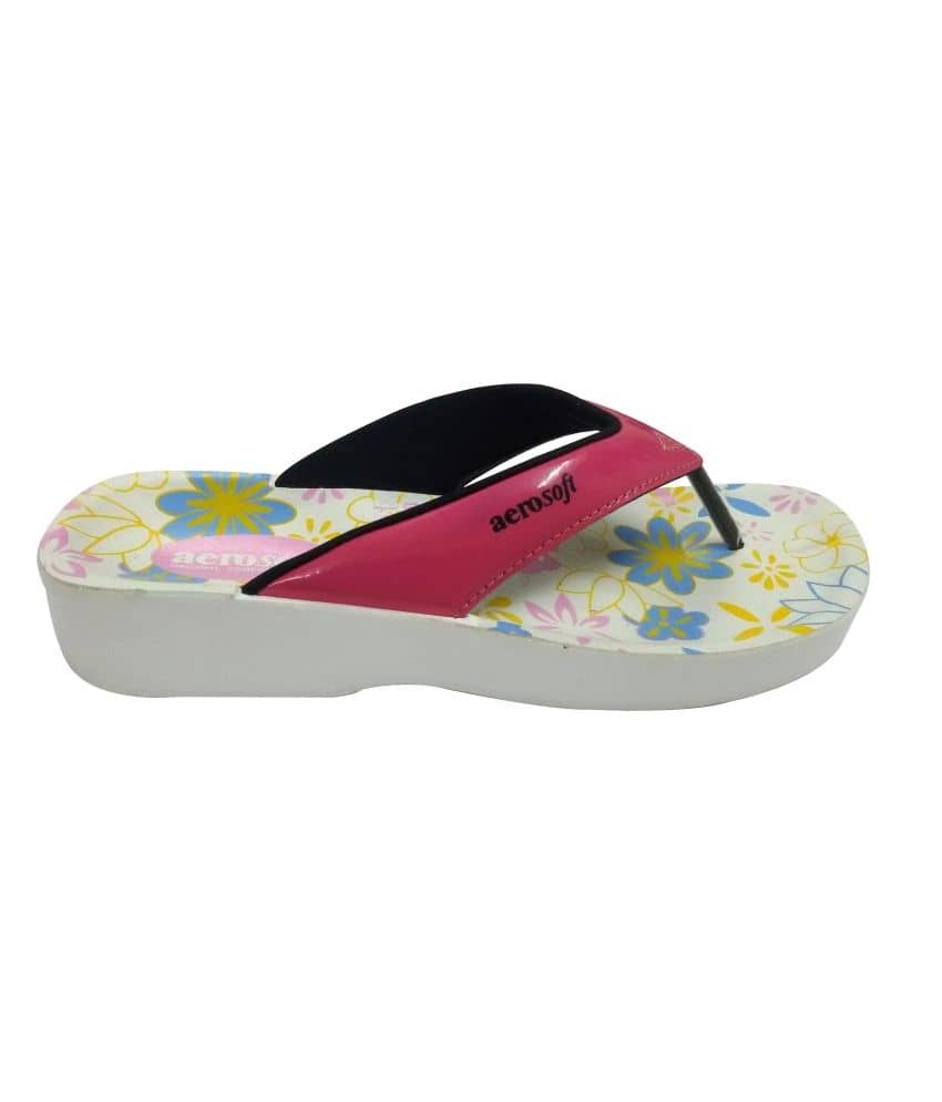 platform pink flip flops