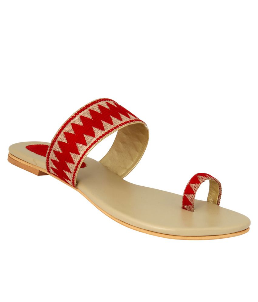 Party Girl Red Flat Sandal Price in 