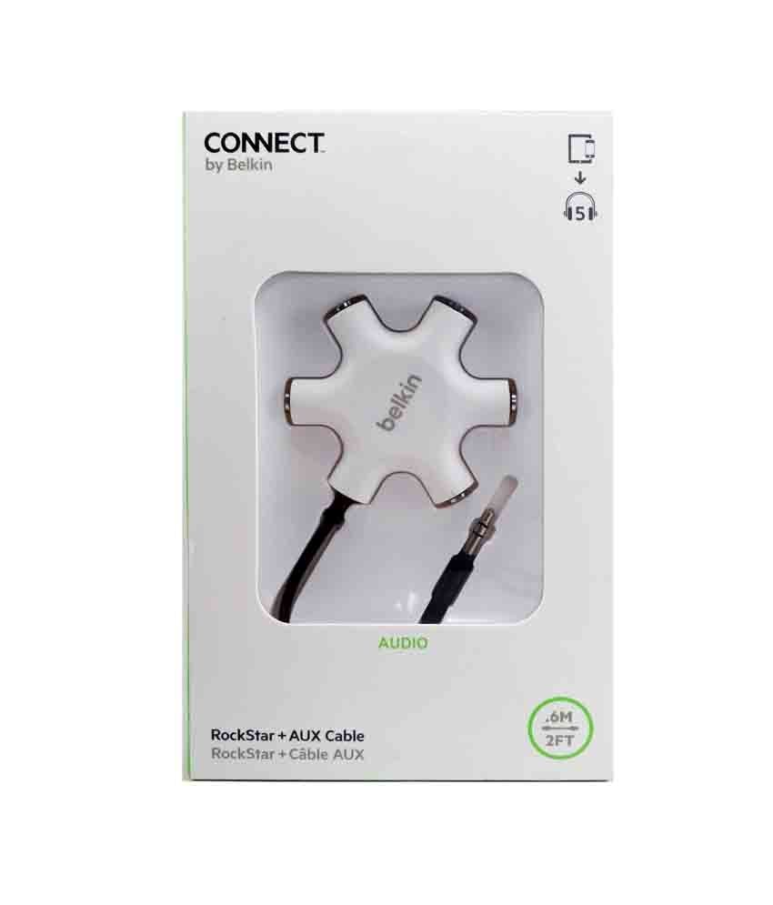 24 Belkin Rockstar 1 To 5 Audio Splitter Chargers Online at Low