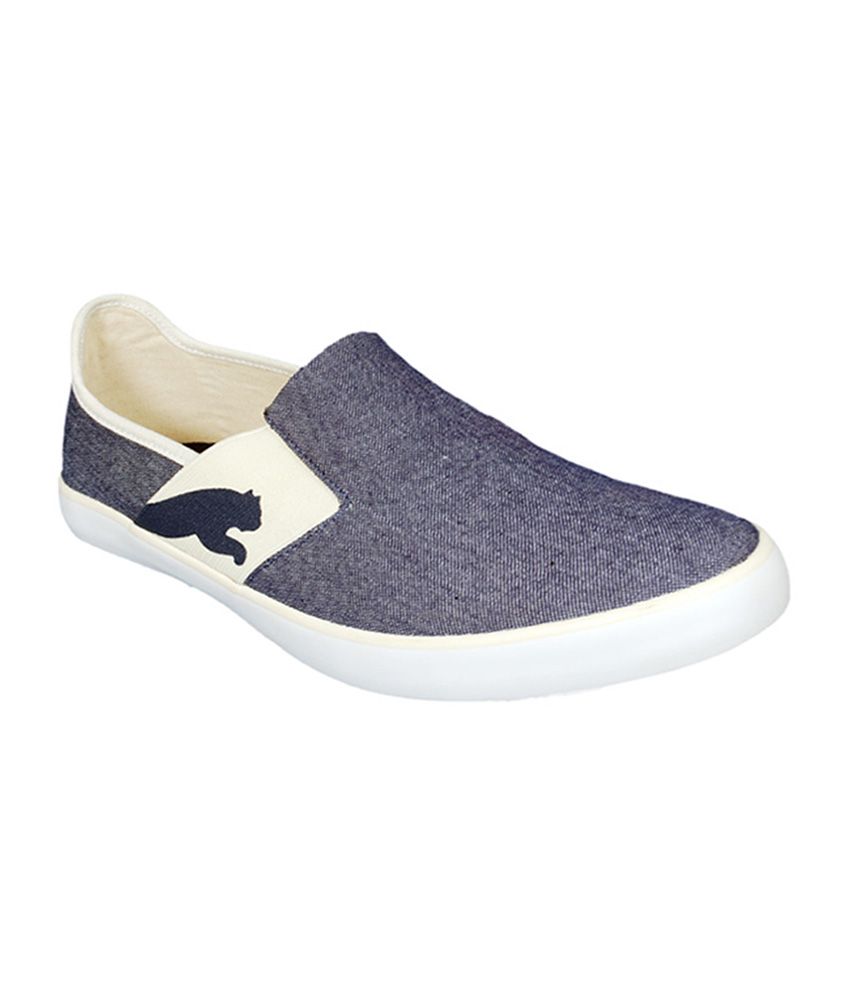puma lazy slip on blue