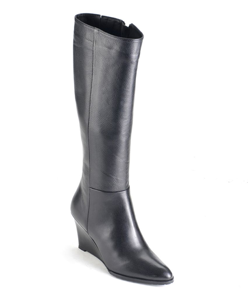 Vanilla Moon Black Faux Leather Boot 