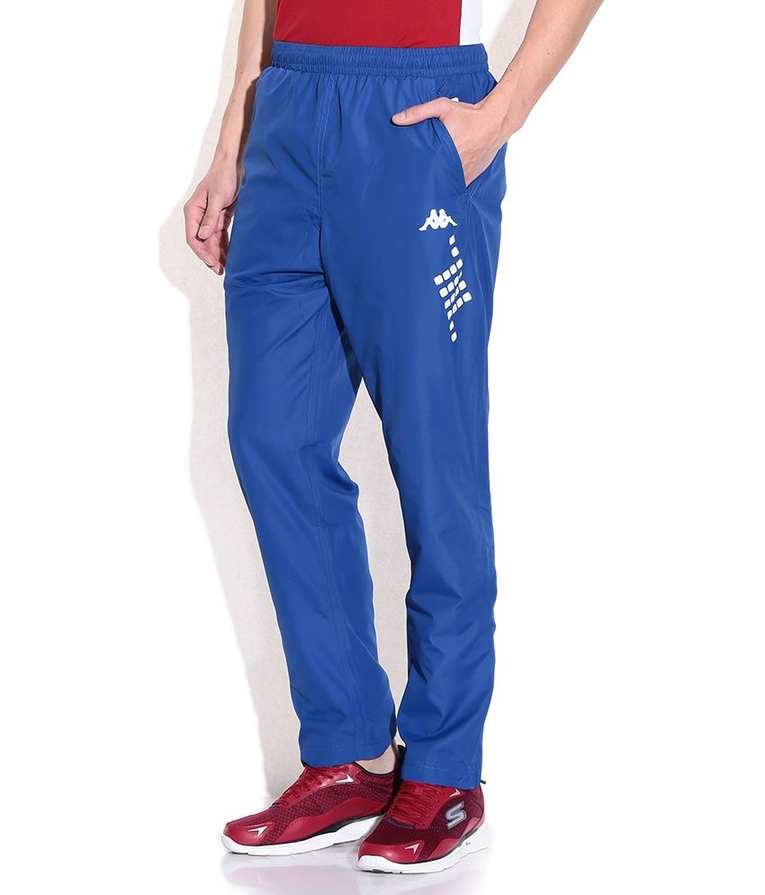 kappa track pants blue