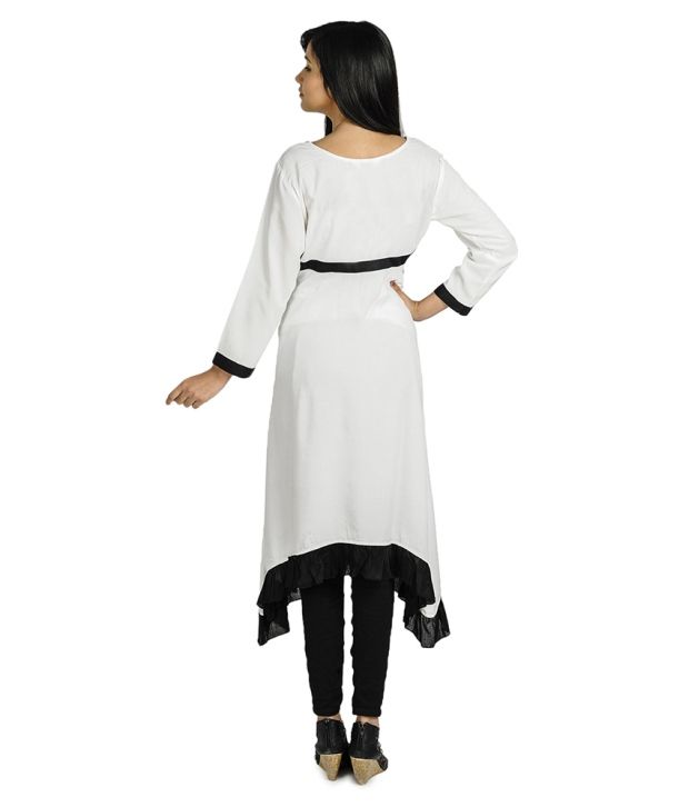 Lingra White Rayon Dresses Buy Lingra White Rayon Dresses Online at