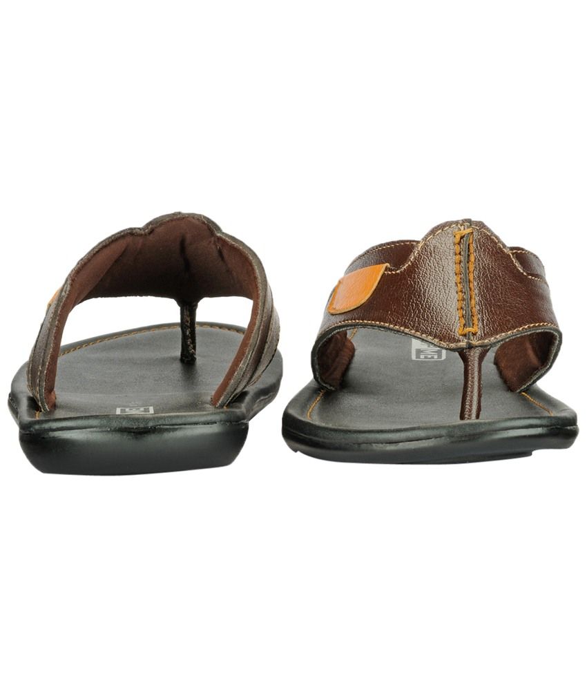 brown slip sandals