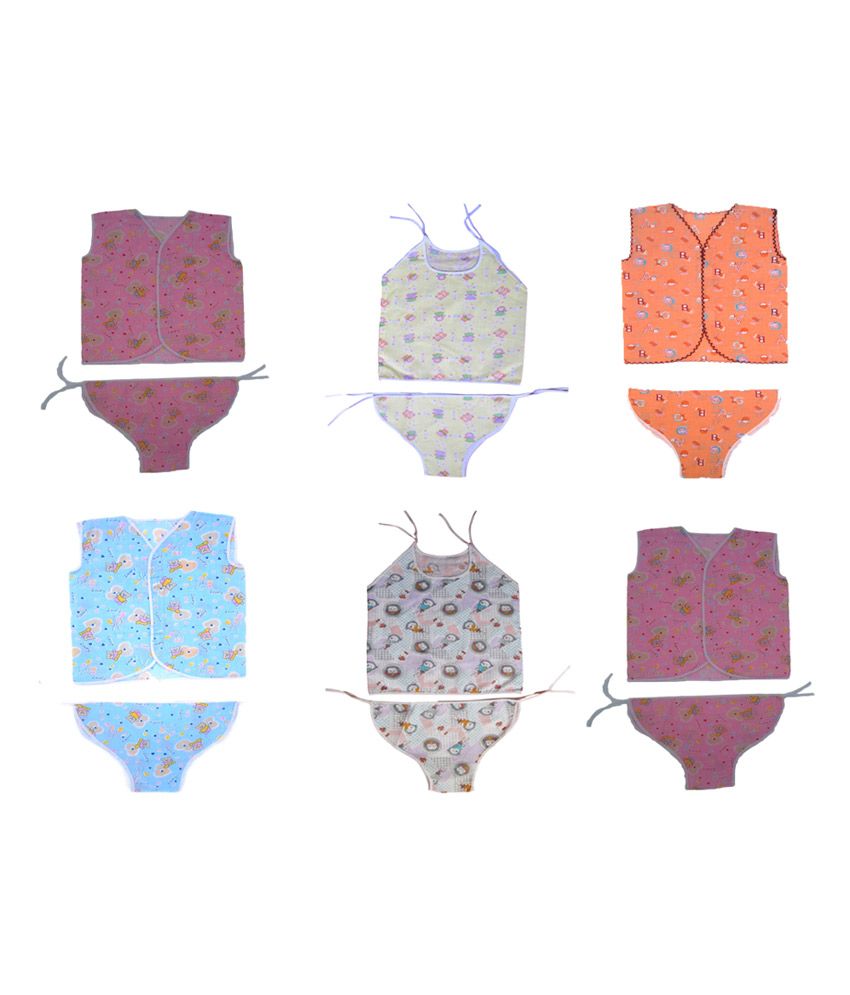 Pinky Collection Printed Baby Jabla (3 Designs) - Set Of 6 Piece - Buy ...