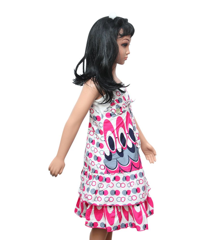 Modern Clothing Pink Cotton Knee Length Girls Frock - Buy Modern Clothing Pink Cotton Knee 