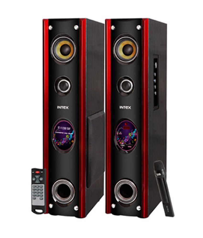 intex 2.0 channel tower speakers