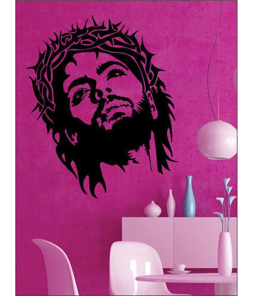 Wall1ders Jesus Black Wall Stickers Buy Wall1ders Jesus Black Wall