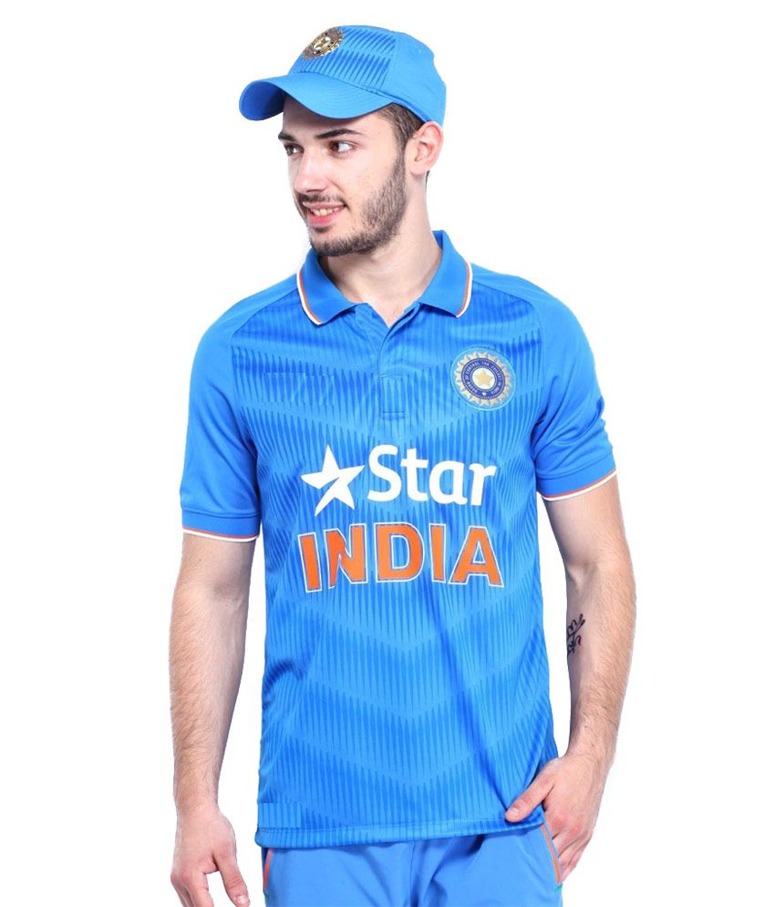 Style Blue India Cricket Fan Jersey Polo T- Shirt at Rs.380 - Snapdeal ...