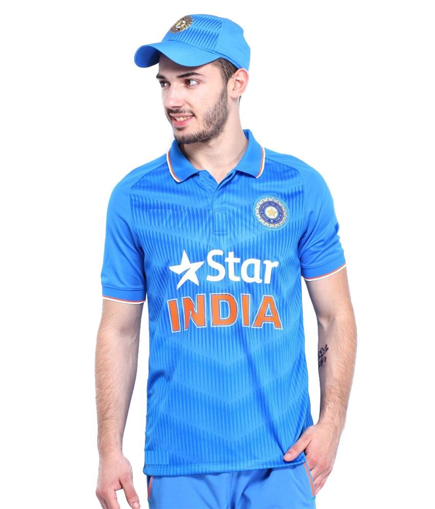 Style Blue India Cricket Fan Jersey Polo T- Shirt at Rs.380 - Snapdeal ...