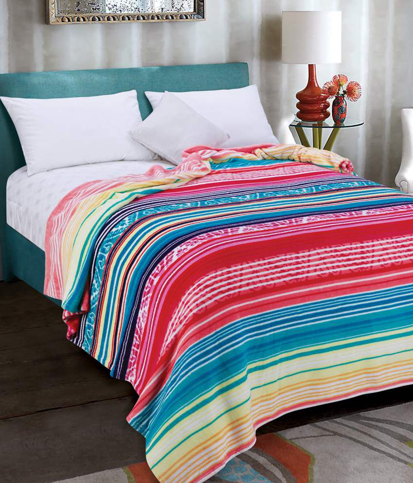 Esprit Multi Coloured Stripes Blanket - Buy Esprit Multi Coloured ...