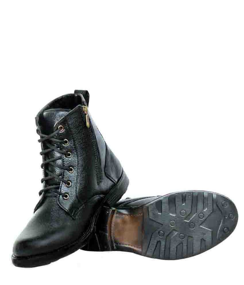 mens high black boots