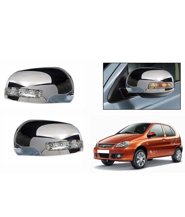 Speedwav Mirror Covers With Indicator Set Of 2 ChromeTata Indica