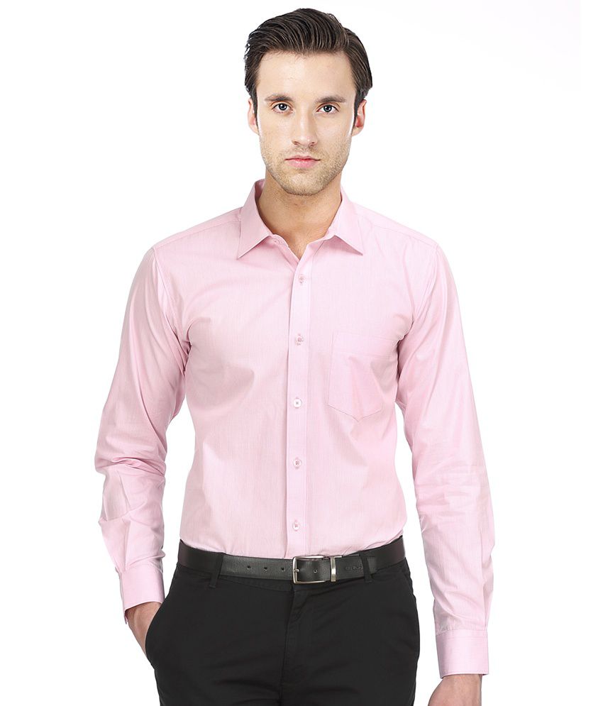 Basics Pink Checks Formal Shirt - Buy Basics Pink Checks Formal Shirt ...