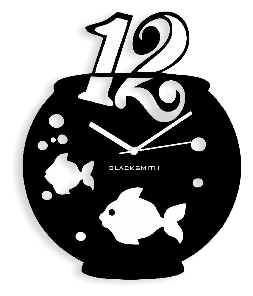 Blacksmith Aquarium Wall Clock Black White Buy Blacksmith Aquarium Wall Clock Black White At Best Price In India On Snapdeal