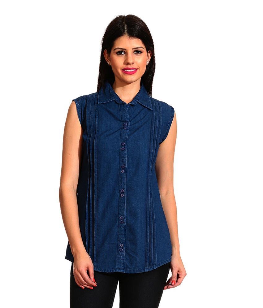 Buy Ahhaaaa Blue Denim Shirts Online at Best Prices in India Snapdeal
