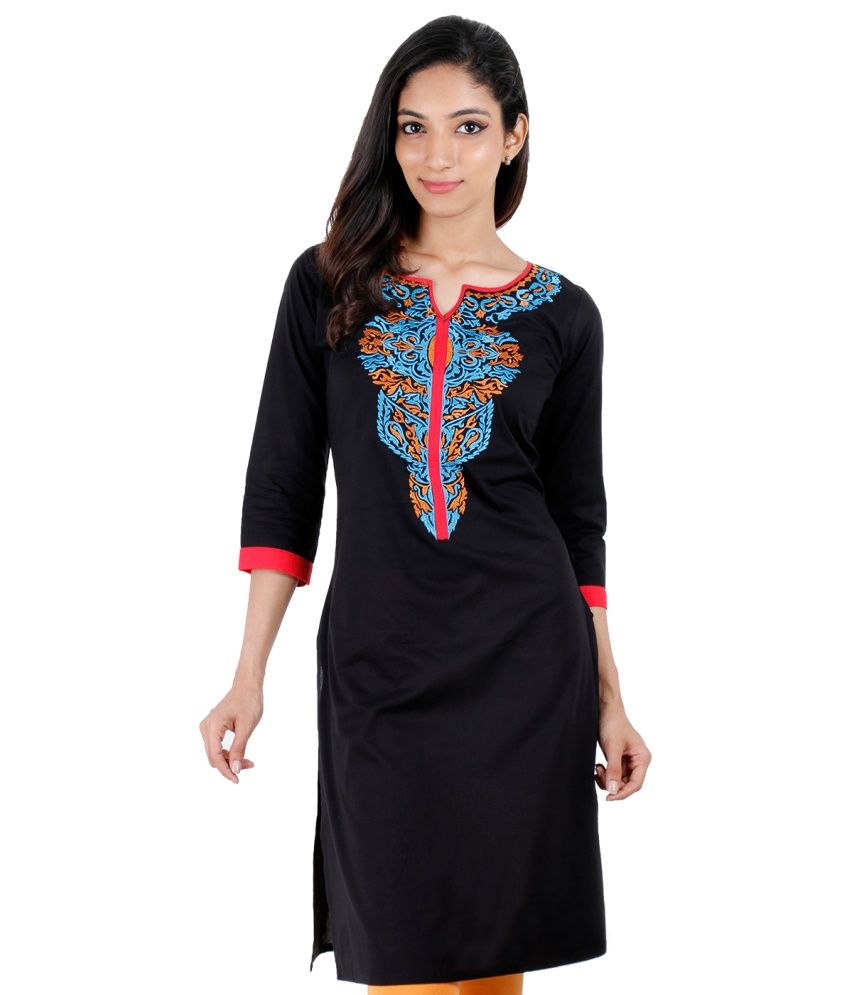 printed kapde ki kurti design