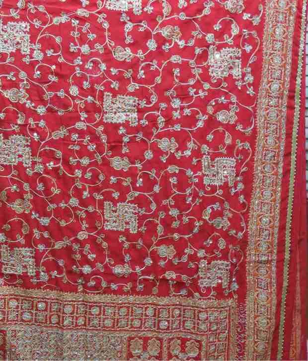 Gaurav Fabrics Red Art Silk Saree - Buy Gaurav Fabrics Red Art Silk ...