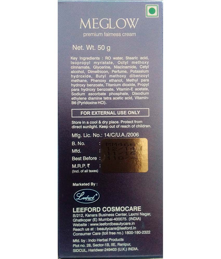 meglow men's fairness cream