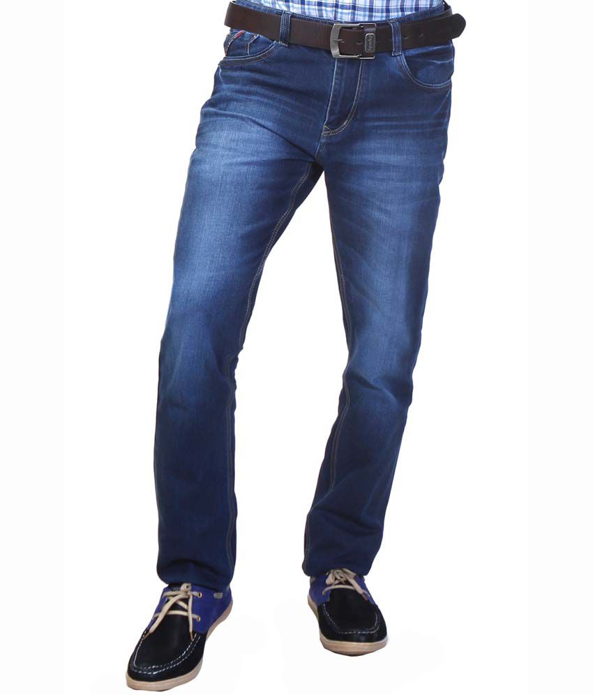 Sparky Clothing Blue Cotton Blend Regular Fit Jeans - Buy Sparky ...