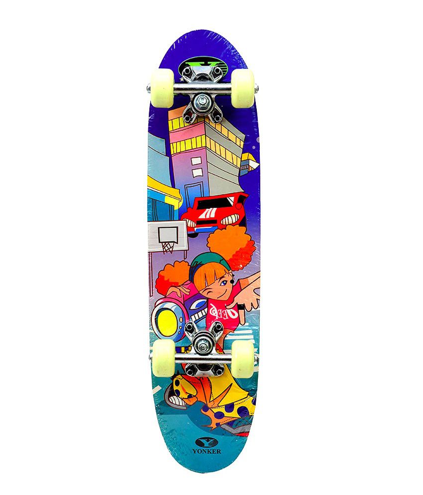 Yonker Blue Printed Girl Skateboard (Junior): Buy Online at Best Price ...