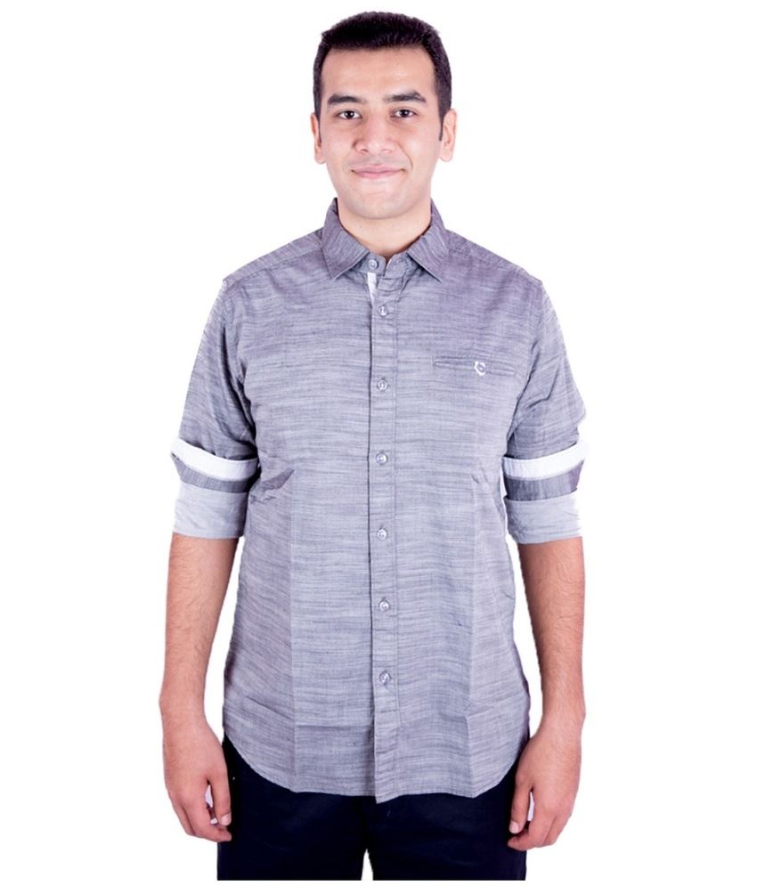 grey casual shirt