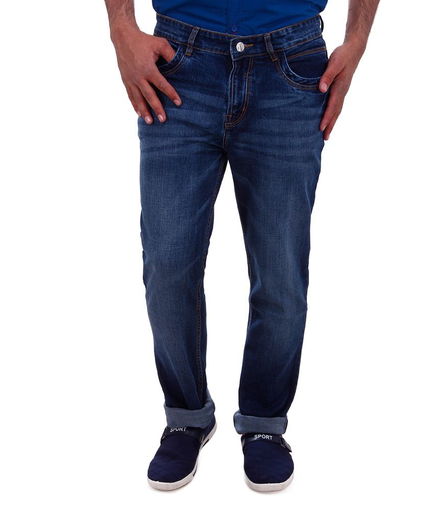 Cobb Blue Faded Cotton Jeans - Buy Cobb Blue Faded Cotton Jeans Online ...