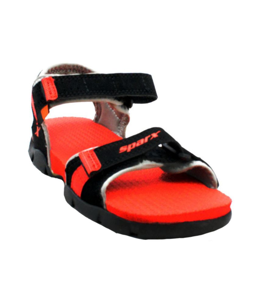 Relaxo Sparx Black Floater Sandals For 