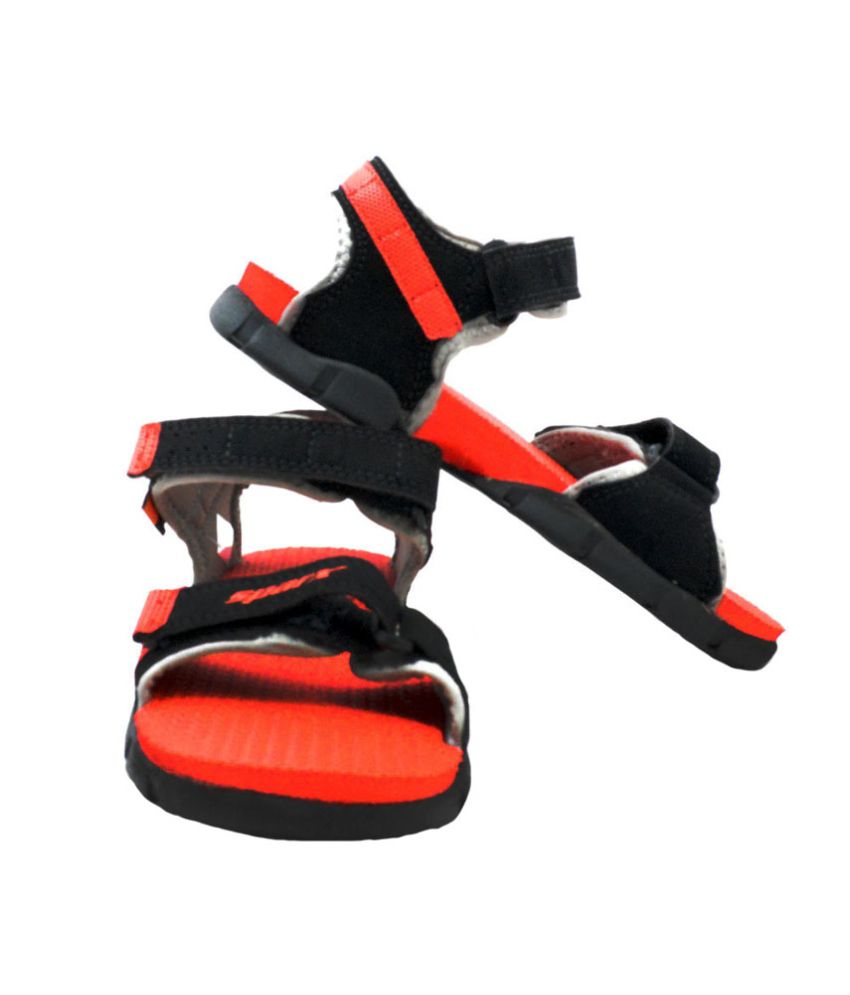 Relaxo Sparx Black Floater Sandals For 